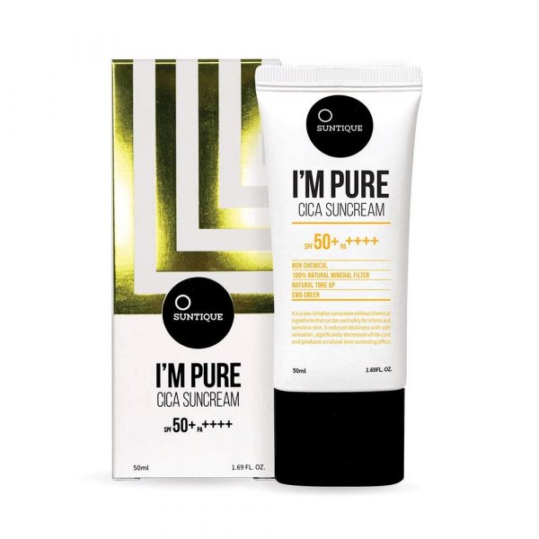 Suntique I'm Pure Cica Suncream SPF 50 Солнцезащитный крем для чувствительной кожи, 50 мл